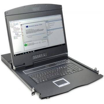 LCD Console 19inch KVM touchpad US keyboard SWITCH