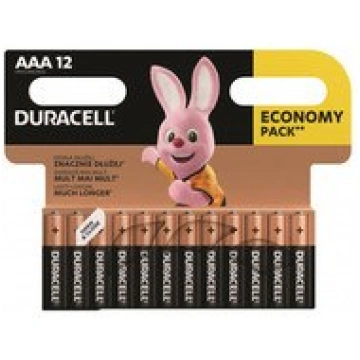 Baterijas Duracell Base Alkaline AAA, 12gab./iep