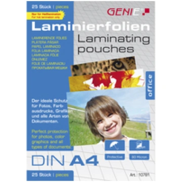 GENIE Laminiertaschen 25 A4 - Folien ( 10781 ) lam