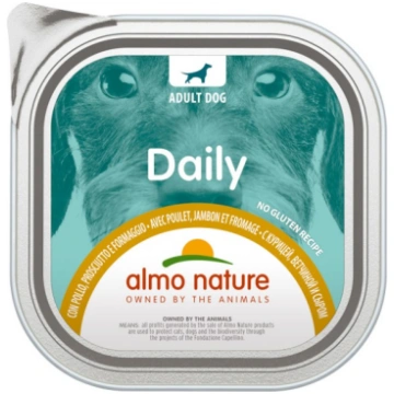 Almo Nature Daily Dog Chicken, Ham & Cheese konser