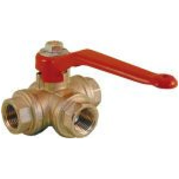 Lodveida trīsceļu ventilis (L-tips) 3/4"" RASTELLI
