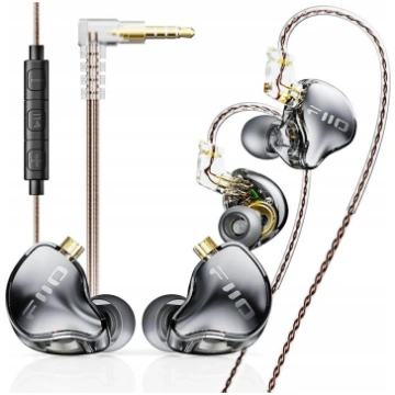 Austiņas „FiiO JD10“ – „transparent black“ – Dinam