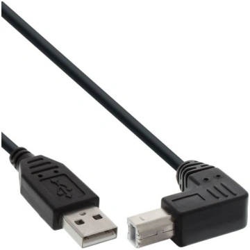 Kabelis Usb Inline Usb-a - Usb-b 0.3 M Melns (3450