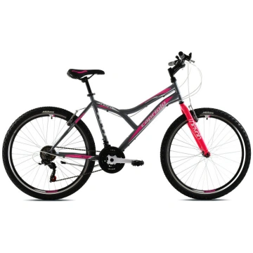 Kalnu velosipēds Capriolo Diavolo 600, 26", pelēks