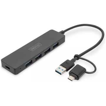 USB hub, Digitus, DA-70235, 4 porti, USB 3.2 Gen 1