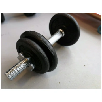 Regulējama hantele 10kg metāla diskiem / adjustabl