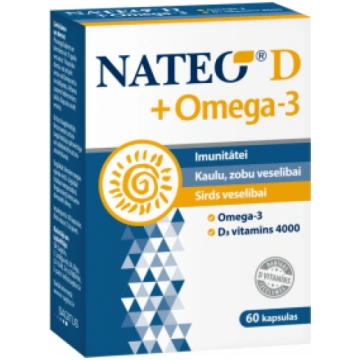 NATEO D PLUS omega3 4000, 60 kapsulas