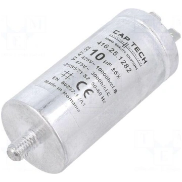 Capacitor: polypropylene | motors, run | 10uF | 42