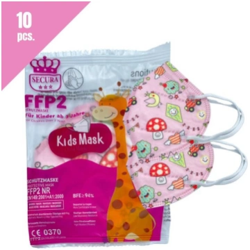 Bērnu respirators FFP2 (Sejas maska), 10 gab. JK M
