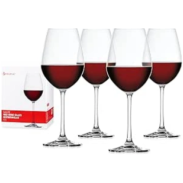 Spiegelau 4-teiliges Rotweinglas Set, Weingläser, 