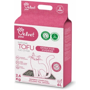 Velvet Paw Sakura tofu pakaiši kaķiem ar sakuras a