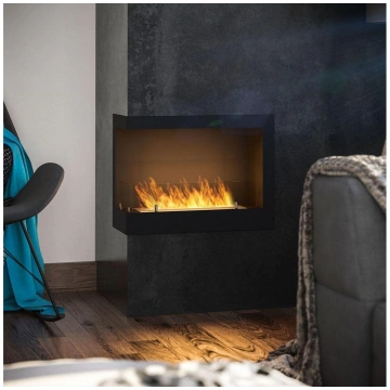 InFire - Stūra BIO Kamīns 45x60 cm 3kW melna