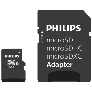 Philips MicroSDHC 16GB class 10/UHS 1 + Adapter (F