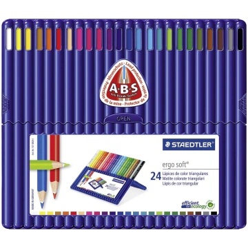 Krāsainie zīmuļi Staedtler Ergosoft, 24 gab