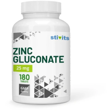 Cinks 25 mg kā glikonāts, 180 tabletes Stivits
