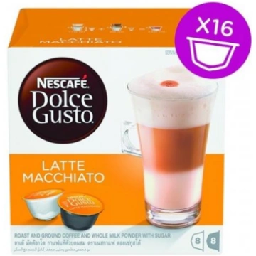 Nescafe Dolce Gusto Latte Macchiato Coffee, 8+8 ca