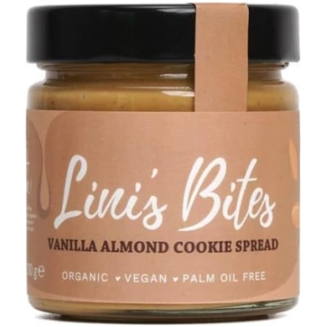 „Lini"s Bites“ bioloģiskā vaniļas un mandeļu cepum