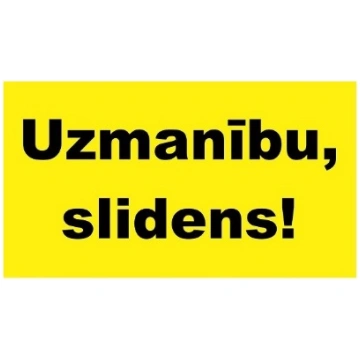 Brīdinājuma uzlīme "Uzmanību slidens!" F.24102