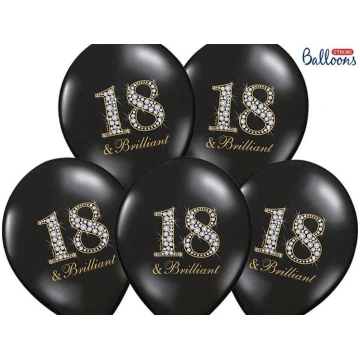 Party Deco Balons Dzimšanas Dienas, 18 & Brilliant