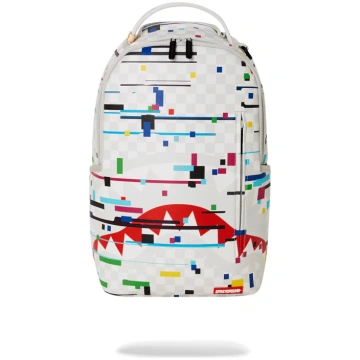 Glitch White Check Dlxvv Backpack Sprayground