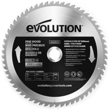 Evolution Power Tools FW255TCT-60 Finish Wood Cutt
