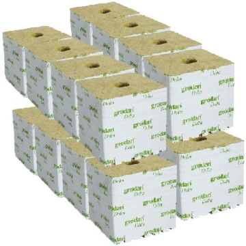 Grodan Lana di Roccia 7,5x7,5x7,5cm con foro Ø4cm 