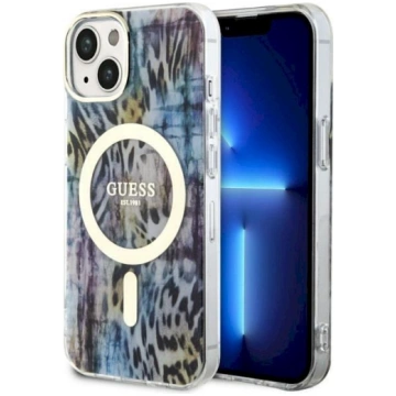 Guess GUHMP14SHLEOPWB Leopard MagSafe Aizsargapval