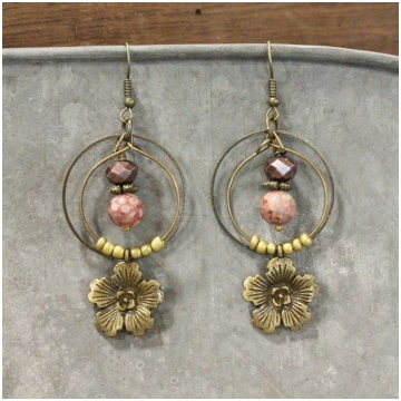 The Primitive Peddler, Inc. Mauve & Bronze Flowers