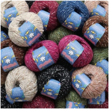 Ramona mohair blend wool with candy insert yarn ba