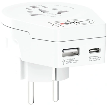 Adapter - uniwersalne gniazdo z USB + USB-C 230V 1