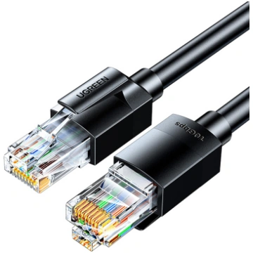 Ugreen Cat6A UTP Ethernet kabelis 0.5 m – melns