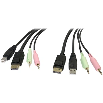 StarTech 6ft 4-in-1 USB DisplayPort® KVM Switch Ca
