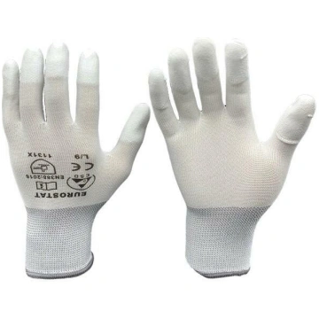 Protective gloves; Size: S; ESD; white; EUROSTAT G