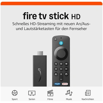 Amazon Fire TV Stick HD, bezmaksas un tiešraide, A