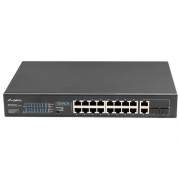 LANBERG Switch 16X 100MB POE+/2X Combo unmanaged r