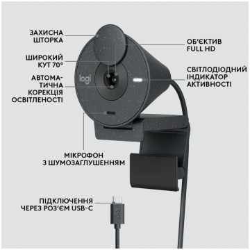 LOGITECH CAMERA WEBCAM BRIO 305/GRAPHITE 960-00146