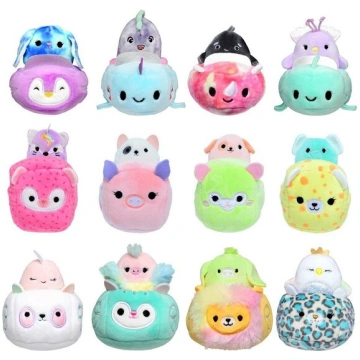 SQUISHMALLOWS Mini plīša dzīvnieks ar transportlīd