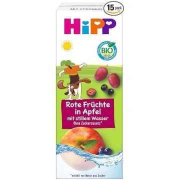 HiPP Organic bērniem dzēriens ar salmiņu, sarkanie