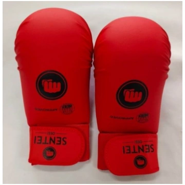 Sentei Karate cimdi Sparring Gloves WUKF sarkani