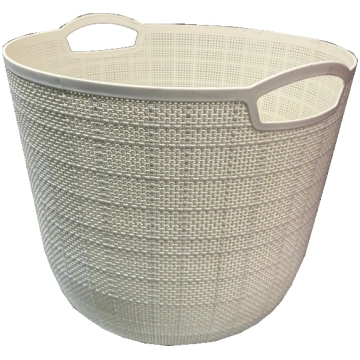Groziņš plastmasas apaļš 33x26cm balts BESK