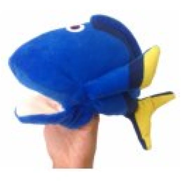 LEAN Toys Plush Blue Fish Mascot Puppet 25 cm Mīks
