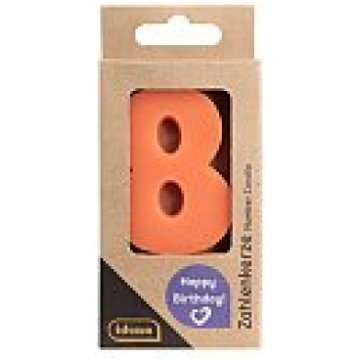 Svece cipars "8", oranža, Idena