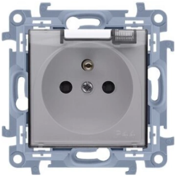 Simon 10 Single Socket Ip44 ar caurspīdīgu vāku