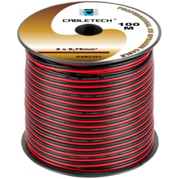 Speaker cable 0.75mm black-red Cabletech
