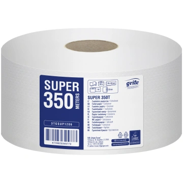 Tualetes papīrs GRITE Super Maxi 350, balts, 2-kār