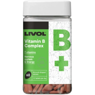 Livol B Complex – B vitamīnu komplekss 60 tabletes
