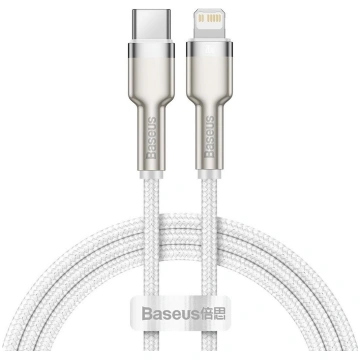 USB-C cable to Lightning Baseus Cafule, White, Pow