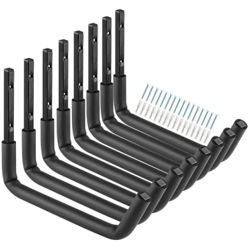 Garāžas trepju āķi ar 12" Jumbo roku 8 Pack Sienas