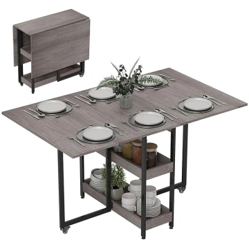 HOMCOM Folding Dining Table, Kitchen Table for 2-4