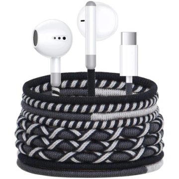 URIZONS Vadu USB C austiņas ar auduma kabeli - krā